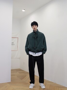 「アイテム（ブルゾン）」を使った、哈林哥。さん（メンズ・180cm・30代）の秋コーディネート