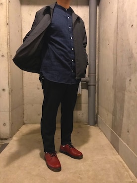 「UNIQLO（ユニクロ）のパイルラインソックス（ソックス/靴下）」を使った、Takuto さん（メンズ・165cm）の冬コーディネート