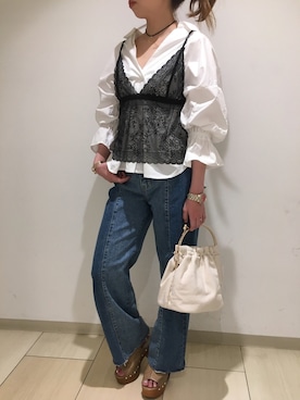 「SpRay（スプレイ）のアイテム（アクセサリー）」を使った、SpRay札幌ＰＡＲＣＯさん（レディース・155cm）の春コーディネート