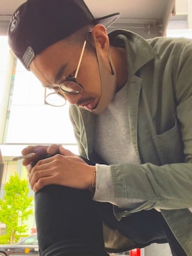 「RAKUGAKI（ラクガキ）のアイテム」を使った、Gon-zさん（メンズ・172cm）の春コーディネート