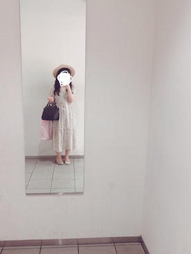 「Honey Salon（ハニーサロン）のアイテム（帽子）」を使った、涼さん（レディース・152cm）の夏コーディネート