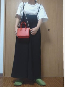 「ジーユーコーデ」｜「アイテム（オールインワン・サロペット）」を使った、y+co(ゆっこ)さん（レディース・158cm）の夏コーディネート