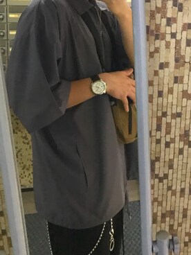 「TOMMY（トミー）のアイテム（腕時計）」を使った、ミルクティ。さん（メンズ・173cm）の夏コーディネート
