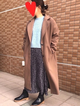 「KOBE LETTUCE（コウベレタス）のアイテム（その他アウター）」を使った、Kaさん（レディース・164cm）の冬コーディネート