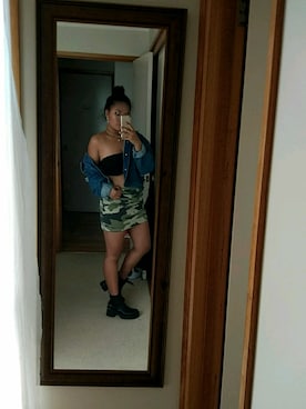 「H&M（エイチ・アンド・エム）のアイテム（チューブトップ）」を使った、Gendhisさん（レディース・165cm）の秋コーディネート