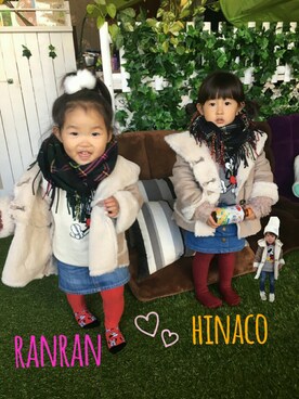 「アイテム（インテリア）」を使った、hinacoccoさん（キッズ・80cm）の冬コーディネート