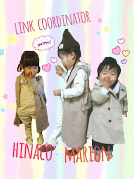 「GLOBAL WORK（グローバルワーク）のアイテム（オールインワン・サロペット）」を使った、hinacoccoさん（キッズ・80cm）の冬コーディネート