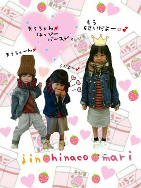 「アイテム（インテリア）」を使った、hinacoccoさん（キッズ・80cm）の冬コーディネート