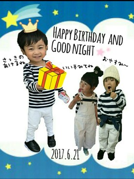 「アイテム（ラッピングキット、グリーン系）」を使った、hinacoccoさん（キッズ・90cm）の夏コーディネート