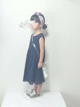 「SVEC（シュベック）のアイテム（バッグ）」を使った、hinacoccoさん（キッズ・100cm）の夏コーディネート