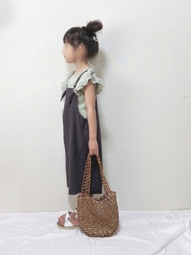 「ビーズバッグ」｜「アイテム（その他）」を使った、hinacoccoさん（キッズ・110cm）の夏コーディネート