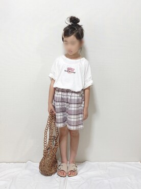 「ビーズバッグ」｜「アイテム（その他）」を使った、hinacoccoさん（キッズ・110cm）の夏コーディネート
