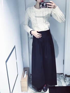 「栄」｜YUKINOさん（レディース・165cm）の冬コーディネート