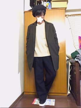 「学校こーで」｜「アイテム（ジャケット/アウター）」を使った、SEOさん（メンズ・166cm）の冬コーディネート