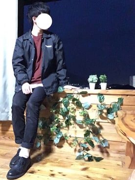 「HARE」｜「アイテム（ナイロンジャケット）」を使った、SEOさん（メンズ・166cm）の春コーディネート