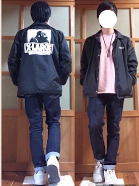 「おでかけ」｜「アイテム（ナイロンジャケット）」を使った、SEOさん（メンズ・166cm）の春コーディネート