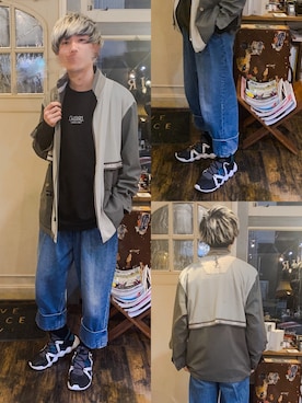 「Yves Saint Laurent（イヴサンローラン）のアイテム（ブルゾン）」を使った、ハヤシ"TIG"タイゴさん（メンズ・172cm）の冬コーディネート