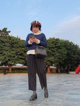 「TAIPEI」｜「アイテム（ハンチング/ベレー帽）」を使った、Shandiさん（レディース・159cm）の春コーディネート