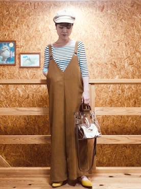 「one way（ワンウェイ）のアイテム（帽子）」を使った、SAItoooooさん（レディース・159cm）の夏コーディネート