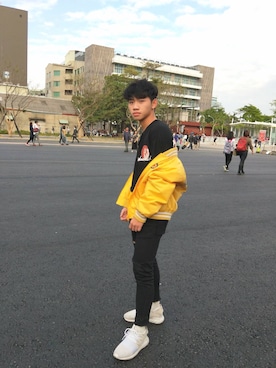 「5（ファイブ）のアイテム（チノパンツ）」を使った、peterLMさん（メンズ・175cm）の秋コーディネート