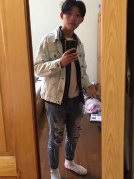 「5（ファイブ）のアイテム（ジャケット/アウター）」を使った、peterLMさん（メンズ・175cm）の冬コーディネート
