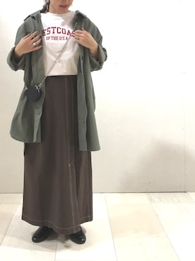 「CIAOPANIC TYPY（チャオパニックティピー）のアイテム（その他アウター）」を使った、sariさん（レディース・150cm）の春コーディネート