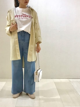 「CIAOPANIC TYPY（チャオパニックティピー）のアイテム（その他アウター）」を使った、sariさん（レディース・150cm）の春コーディネート