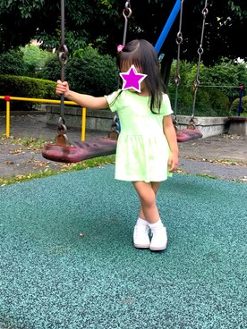 「韓国風コーデ」｜「アイテム（ワンピース/ドレス）」を使った、A&iさん（キッズ・80cm）の秋コーディネート