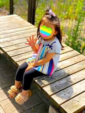 「LAGOM（LAGOM）のアイテム」を使った、A&iさん（キッズ・80cm）の夏コーディネート