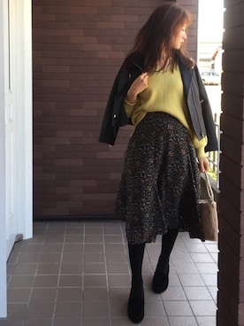 「ORiental TRaffic(ORiental TRaffic)」｜「アイテム（ブルゾン）」を使った、mayuさん（レディース・165cm）の冬コーディネート