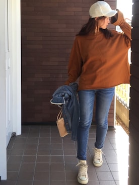 「Discoat Parisien」｜「アイテム（デニムジャケット）」を使った、mayuさん（レディース・165cm）の冬コーディネート