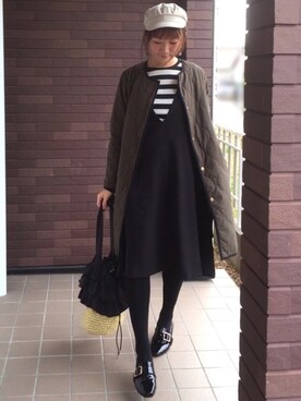 「キルティングコート」｜mayuさん（レディース・165cm）の冬コーディネート