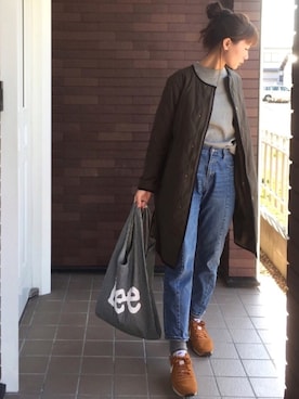 「キルティングコート」｜mayuさん（レディース・165cm）の冬コーディネート