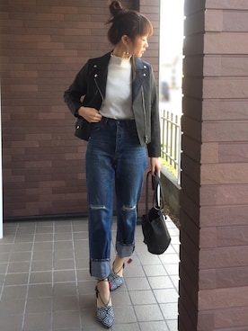 「ORiental TRaffic(ORiental TRaffic)」｜「アイテム（ブルゾン）」を使った、mayuさん（レディース・165cm）の冬コーディネート