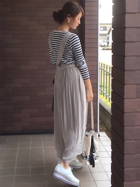 「Discoat Parisien」｜「アイテム（デニムジャケット）」を使った、mayuさん（レディース・165cm）の春コーディネート