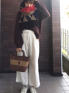「BUGGU（バッグ）のアイテム」を使った、mayuさん（レディース・165cm）の秋コーディネート