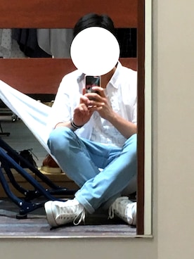 「STUSSY（ステューシー）のアイテム（PC・スマホグッズ/家電）」を使った、りょーすけさん（メンズ・170cm）の夏コーディネート