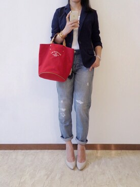 「Le Saundaのアイテム」を使った、adaさん（レディース・158cm）の秋コーディネート