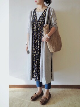 「URBAN RESEARCH（アーバンリサーチ）のアイテム（ピーコート）」を使った、adaさん（レディース・158cm）の秋コーディネート