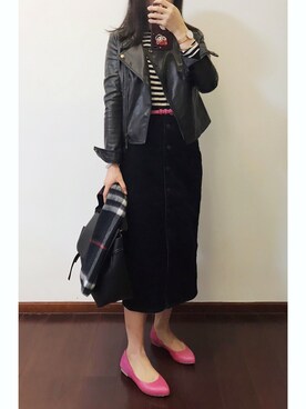 「Le Saundaのアイテム」を使った、adaさん（レディース・158cm）の秋コーディネート