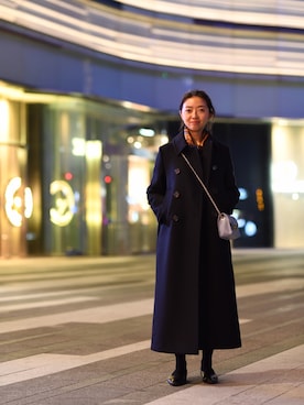 「UNITED ARROWS（ユナイテッドアローズ）のアイテム（ダッフルコート）」を使った、adaさん（レディース・158cm）の冬コーディネート