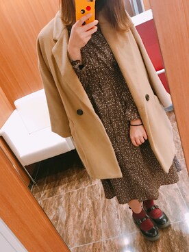 「Ray Cassin」｜「アイテム（チェスターコート）」を使った、ひぃちゃんさん（レディース・159cm）の冬コーディネート