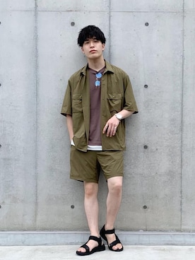 yasu（GLOBALWORK）さん（メンズ・175cm）の夏コーディネート