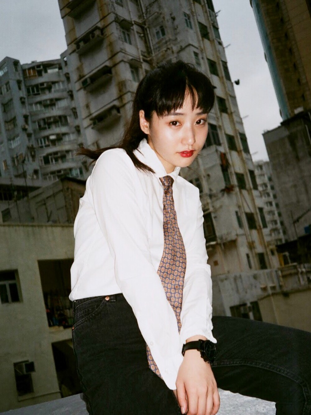 「boyish、　」｜「MUJI Laboのアイテム（シャツ/ブラウス、ホワイト系）」を使った、sabrinasaさん（レディース・164cm）の夏コーディネートの1枚目の写真