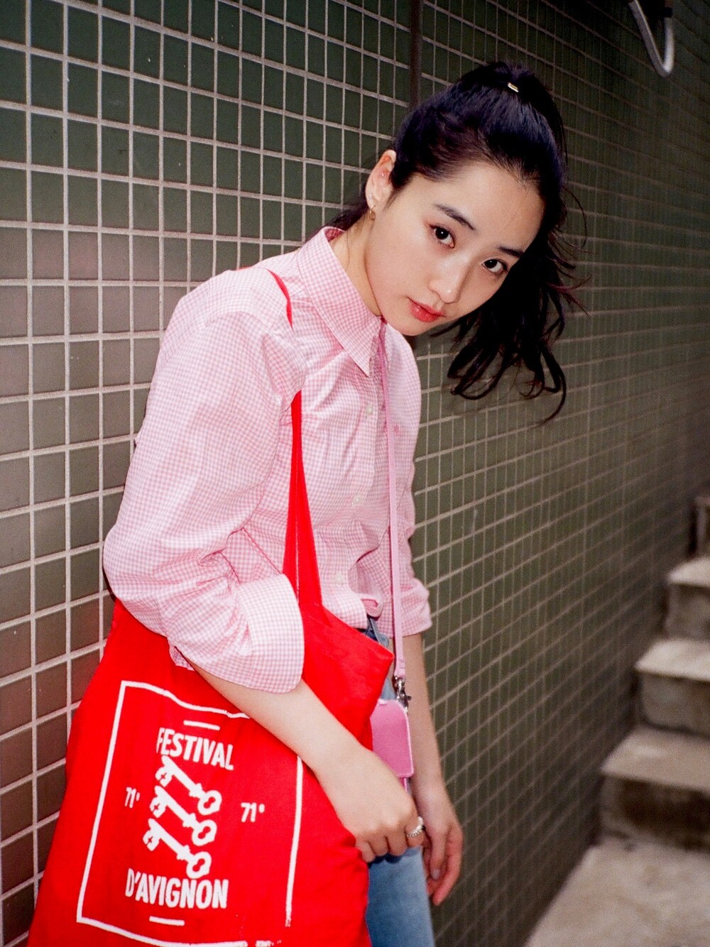 「pink、monotone」｜「RALPH LAURENのアイテム（シャツ/ブラウス、ピンク系）」を使った、sabrinasaさん（レディース・164cm）の春コーディネートの1枚目の写真