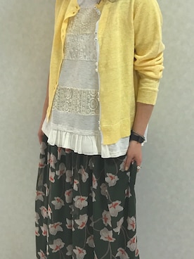 「REAC（レアック）のアイテム（パンツ）」を使った、waさん（レディース・162cm）の春コーディネート