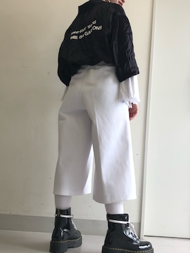 「HYKE」｜「アイテム（ナイロンジャケット）」を使った、momokaさん（レディース・161cm）の夏コーディネート