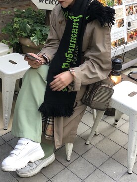 「Gosha Rubchinskiy（ゴーシャラブチンスキー）のアイテム」を使った、momokaさん（レディース・161cm）の冬コーディネート
