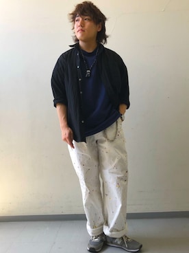 「MASTER&Co（マスターアンドコー）のアイテム（パンツ）」を使った、さとすけさん（メンズ・163cm）の春コーディネート