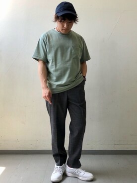 「FORK&SPOON（フォークアンドスプーン）のアイテム（帽子）」を使った、さとすけさん（メンズ・163cm）の春コーディネート